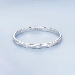 PANDORA Style Lśniący diamentowy mały pojedynczy pierścionek - BSR578