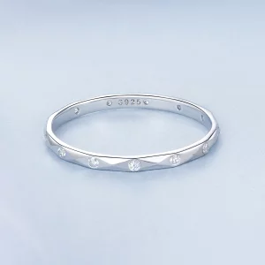 PANDORA Style Lśniący diamentowy mały pojedynczy pierścionek - BSR578