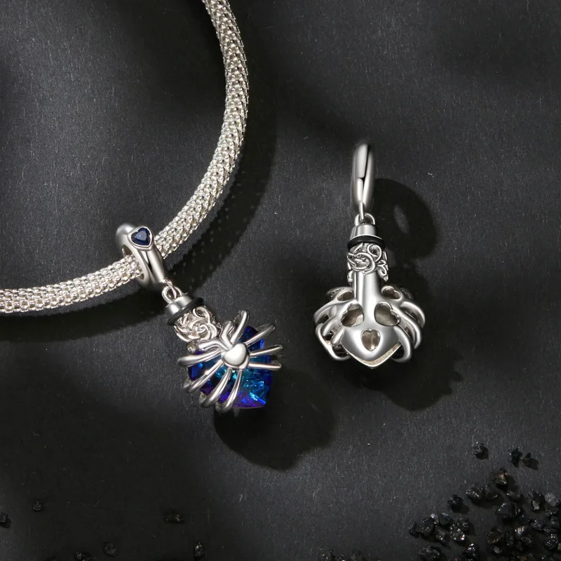(zdjęcie do) PANDORA Style Memorial Rose Heart Blue - BSC1058-BU - Wyświetl 4