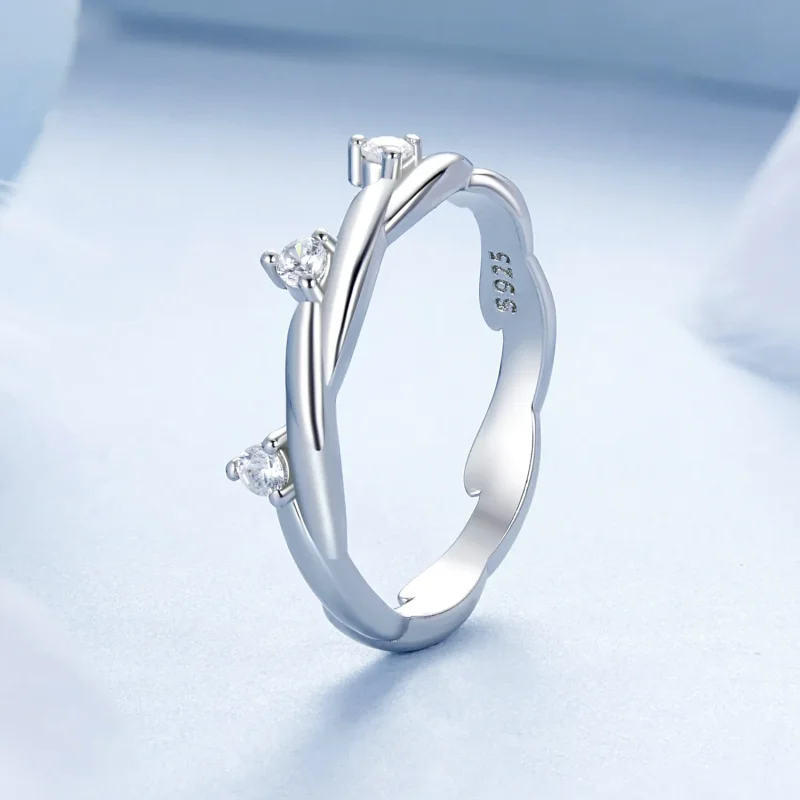 (zdjęcie do) PANDORA Style Prosty Guzik Pierścień Sznurkowy - BSR586 - Wyświetl 2