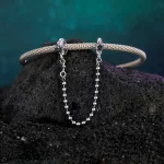 PANDORA Style Vintage Krzyż Silikonowy Łańcuszek Zabezpieczający - BSC1060