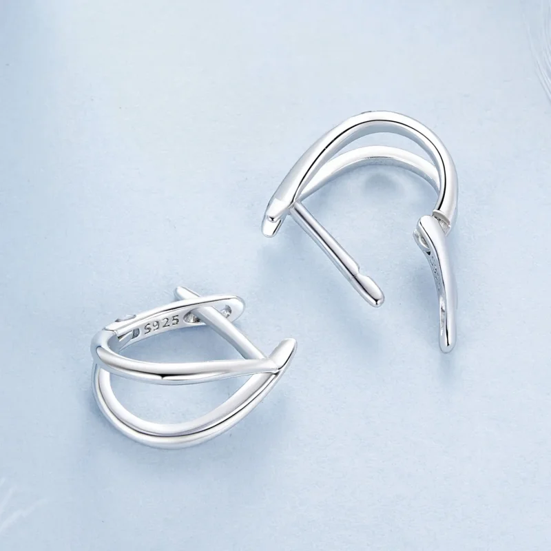 (zdjęcie do) PANDORA Style Wykwintna srebrna klamra do ucha - BSE1053 - Wyświetl 4