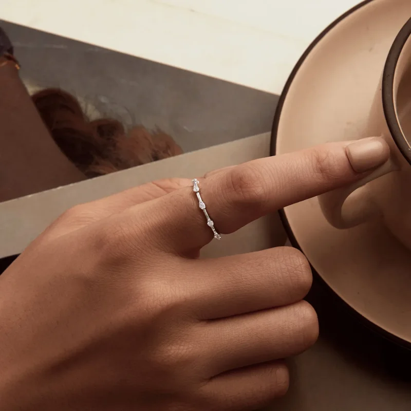 (zdjęcie do) PANDORA Style Wykwintny mały pojedynczy pierścionek - BSR576 - Wyświetl 5