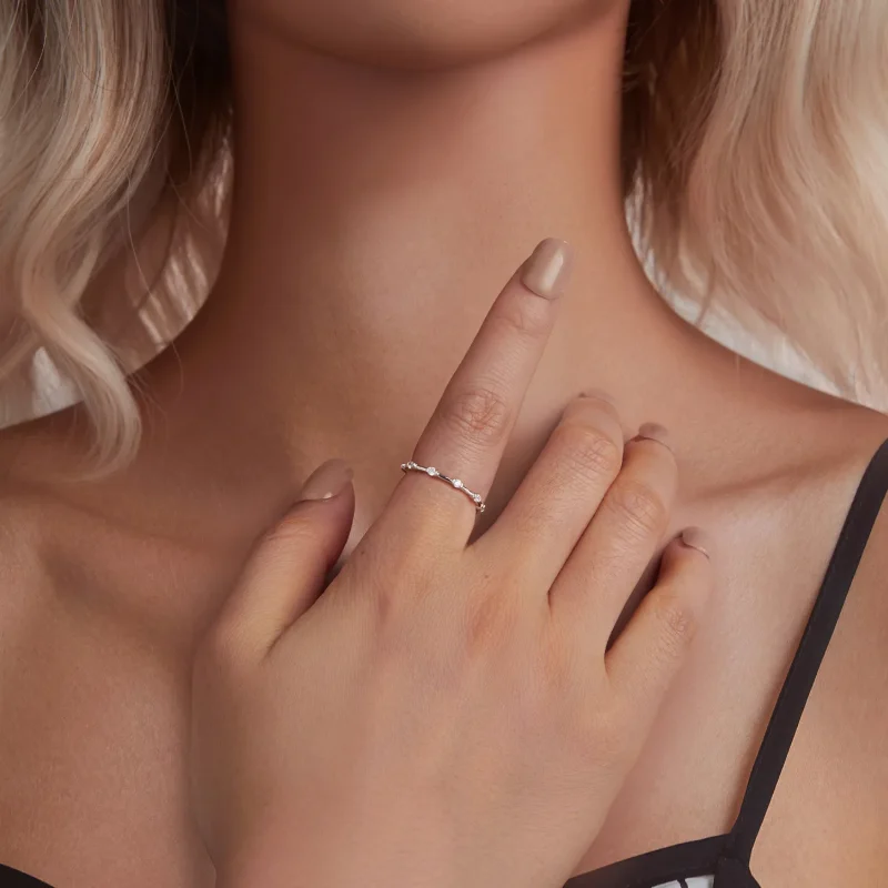 (zdjęcie do) PANDORA Style Wykwintny mały pojedynczy pierścionek - BSR576 - Wyświetl 6