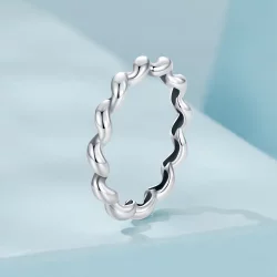 Pierścionek metalowy w stylu PANDORA Twisted - SCR1047
