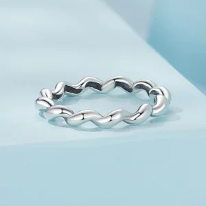 Pierścionek metalowy w stylu PANDORA Twisted - SCR1047