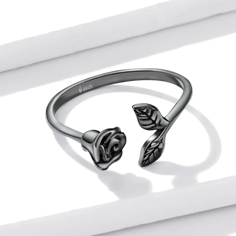 (zdjęcie do) Pierścionek otwarty PANDORA Style Black Rose - BSR239 - Wyświetl 10