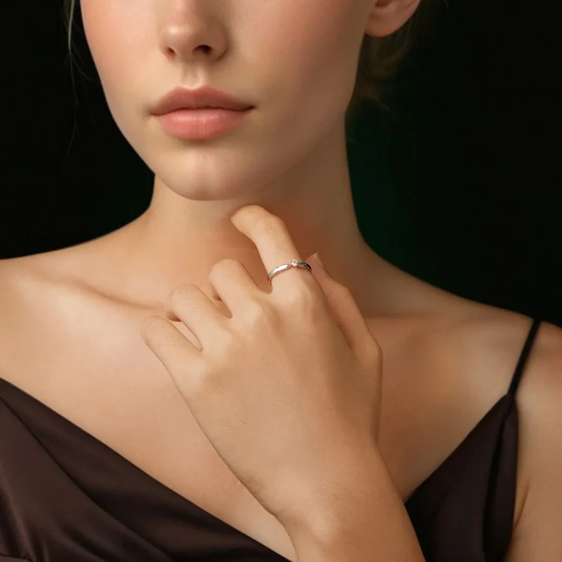 (zdjęcie do) Pierścionek PANDORA Style Exquisite lśniący (jeden certyfikat) - MSR062 - Wyświetl 6