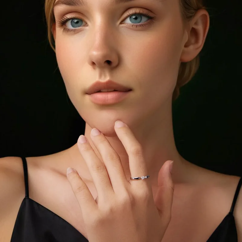 (zdjęcie do) Pierścionek PANDORA Style Exquisite lśniący (jeden certyfikat) - MSR062 - Wyświetl 7