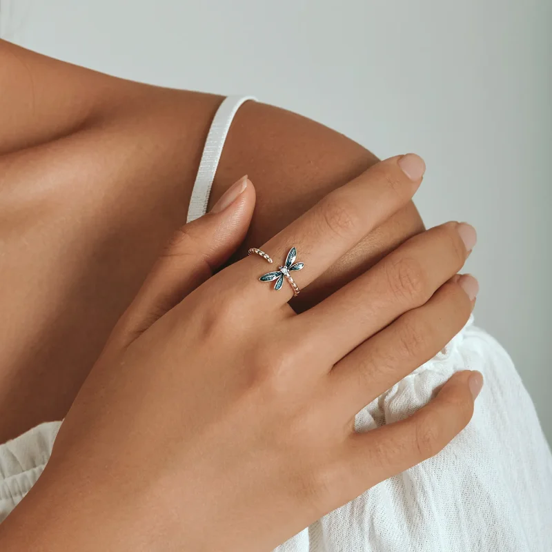 (zdjęcie do) Pierścionek PANDORA Style Gorgeous Dragonfly - BSR216 - Wyświetl 8