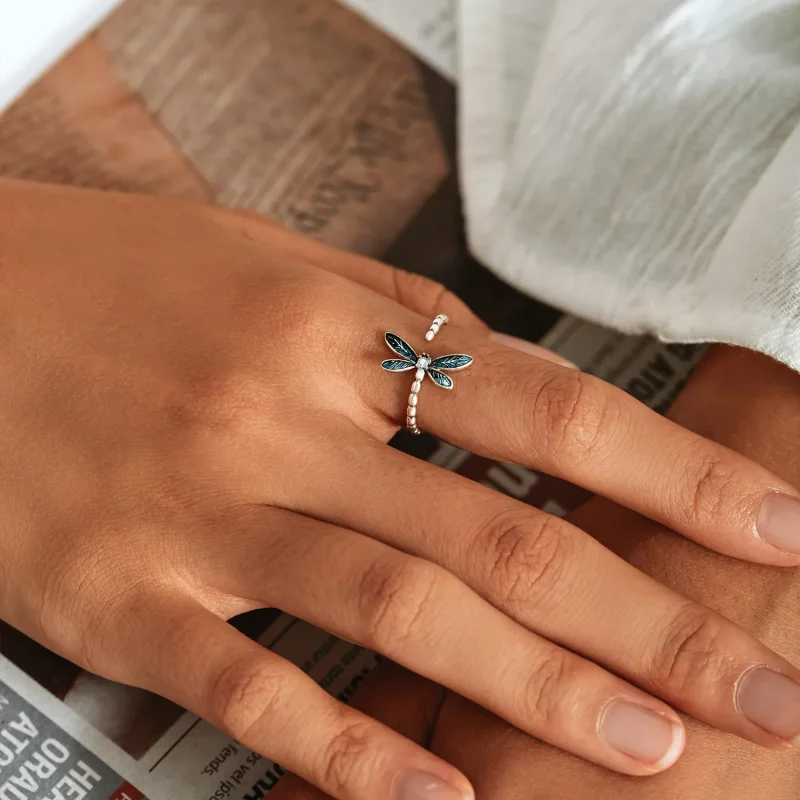 (zdjęcie do) Pierścionek PANDORA Style Gorgeous Dragonfly - BSR216 - Wyświetl 9