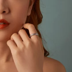 Pierścionek PANDORA Style Textured Wide - BSR604