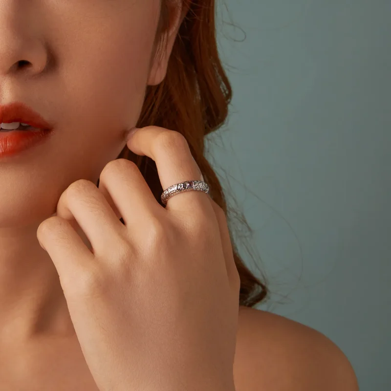 (zdjęcie do) Pierścionek PANDORA Style Textured Wide - BSR604 - Wyświetl 10