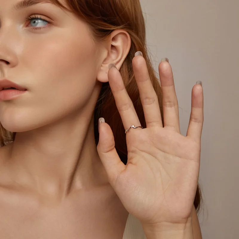 (zdjęcie do) Pierścionek PANDORA Style Wave - BSR587 - Wyświetl 10