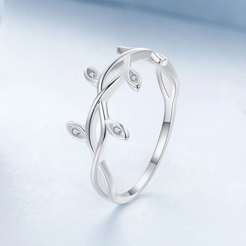 (zdjęcie do) Pierścionek w stylu PANDORA Leaf - BSR581 - Wyświetl 2
