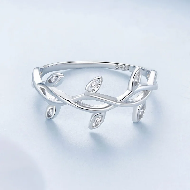 (zdjęcie do) Pierścionek w stylu PANDORA Leaf - BSR581 - Wyświetl 4