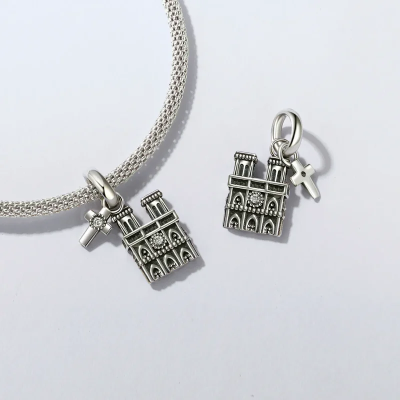 (zdjęcie do) Wisiorek Notre Dame de Paris w stylu PANDORA - SCC2873 - Wyświetl 5