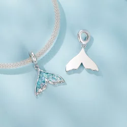 Wisiorek w kształcie rybiego ogona w stylu PANDORA - SCC2911
