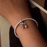 Wisiorek w stylu PANDORA z czaszką wiśniową - SCC2904