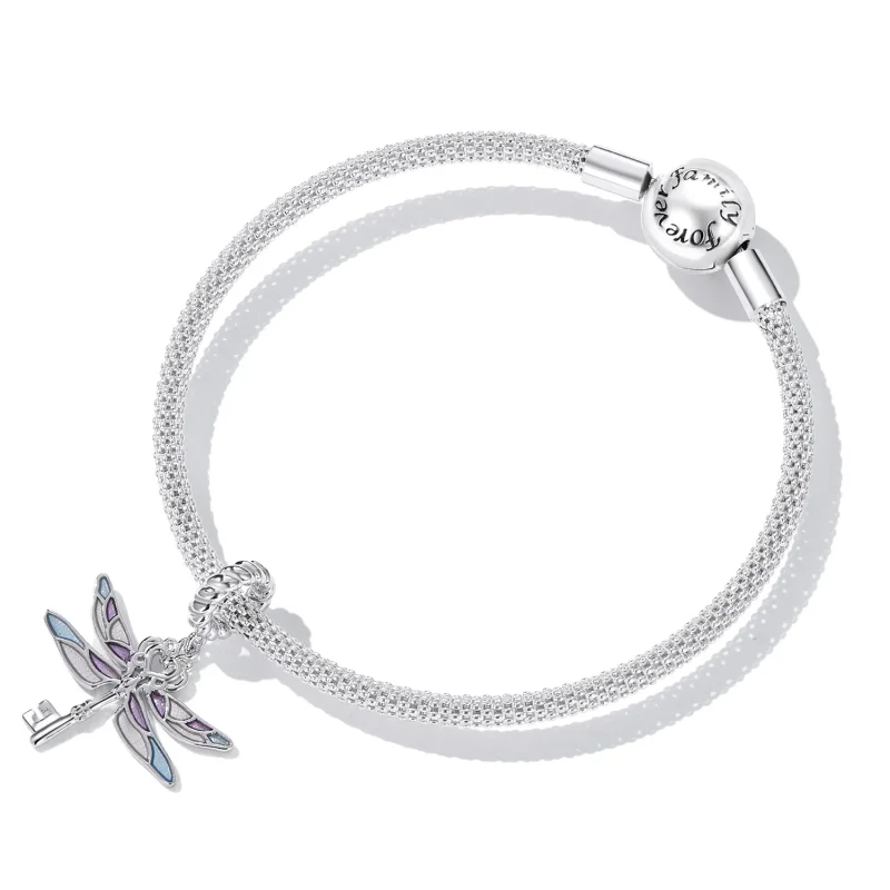 (zdjęcie do) Zawieszka do kluczy w kształcie ważki w stylu PANDORA - BSC603 - Wyświetl 5
