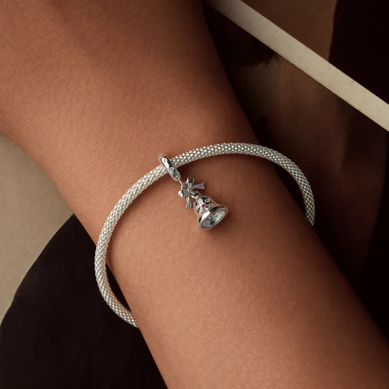 (zdjęcie do) Zawieszka dzwonek świąteczny w stylu PANDORA - BSC1067 - Wyświetl 5