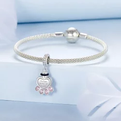 Zawieszka-pudełko na pamiątkę w stylu PANDORA - urna dla zwierząt - BSC1037