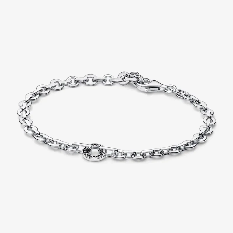(zdjęcie do) Bransoletka łańcuszkowa pavé Pandora Signature - 592777C01
