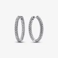 Jednorzędowe kolczyki obręcze pavé Pandora Timeless - 293016C01