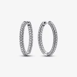 Jednorzędowe kolczyki obręcze pavé Pandora Timeless - 293016C01