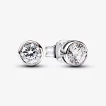 Kolczyki Pandora Era Lab-grown Diamond Bezel Stud 0,50 karatowe srebro próby 925 - 292864C01