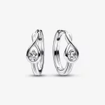 Kolczyki Pandora Infinite Lab-grown Diamond Hoop 0,20 karata srebro próby 925 - 292412C01