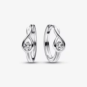 Kolczyki Pandora Infinite Lab-grown Diamond Hoop 0,20 karata srebro próby 925 - 292412C01