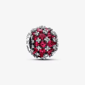 Okrągły Charms Pandora wysadzany różowymi kamieniami - 792630C03