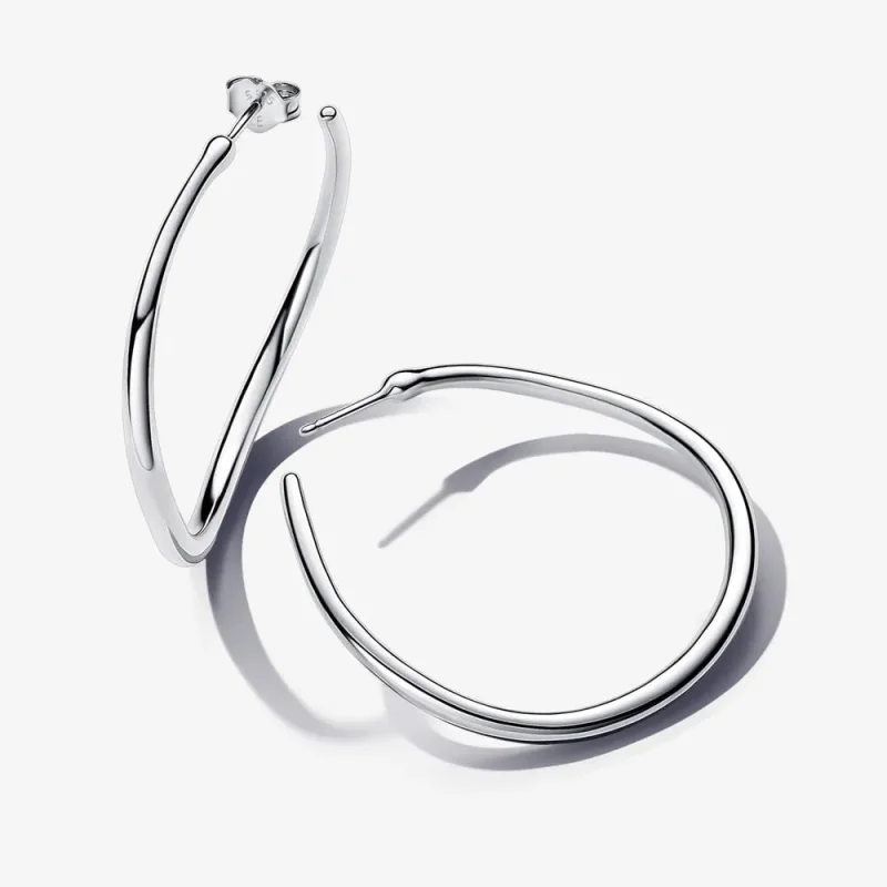 (zdjęcie do) Otwarte Kolczyki obręcze Pandora o organicznym kształcie 42 mm - 293299C00