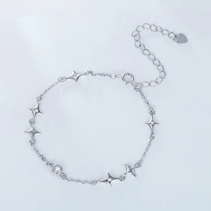 (zdjęcie do) Pandora Style Starry 925 Srebrna Bransoletka z Cyrkoniami - Platynowa Powłoka - - Wyświetl 3
