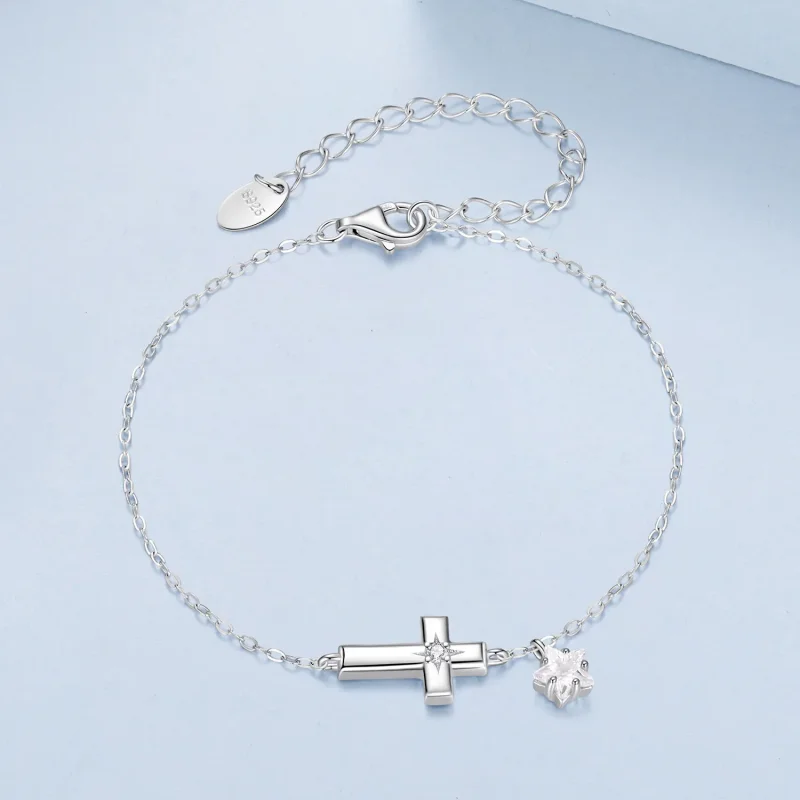 (zdjęcie do) Pandora Style Starlight Cross Bransoletka z 925 Srebra Próby z Cyrkoniami - Plat - Wyświetl 3