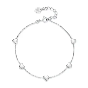 (zdjęcie do) Pandora Style Naszyjnik z Sercem 925 Srebro Próby z Cyrkoniami - Platerowany Platyną - BSB216