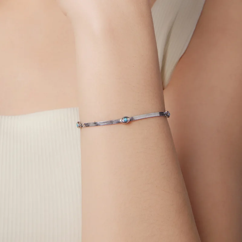 (zdjęcie do) Pandora Style Oko Przeciw Złemu Bransoletka z 925 Srebra Próby z Syntetycznym Tu - Wyświetl 8