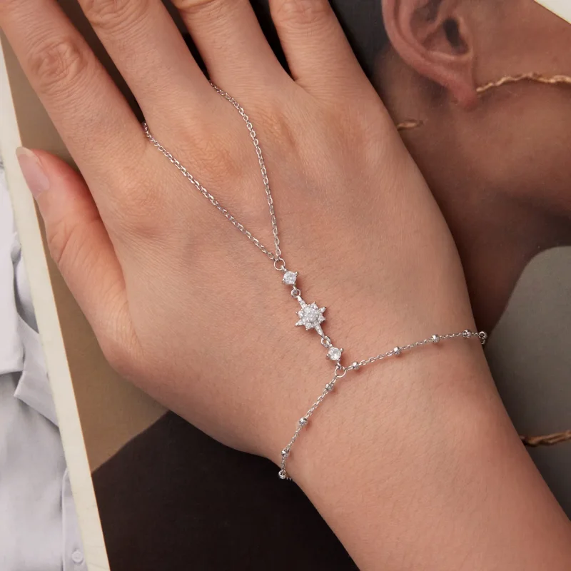 (zdjęcie do) Pandora Style 925 Srebrna Bransoletka z Pierścionkiem w Kształcie Gwiazdy z Cyrk - Wyświetl 4