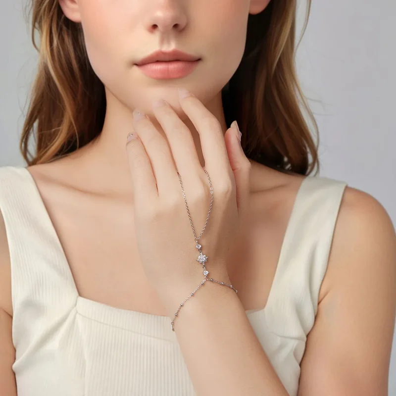 (zdjęcie do) Pandora Style 925 Srebrna Bransoletka z Pierścionkiem w Kształcie Gwiazdy z Cyrk - Wyświetl 5