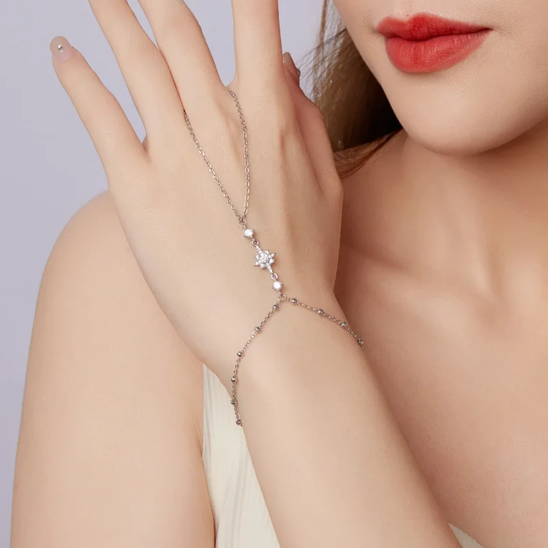 (zdjęcie do) Pandora Style 925 Srebrna Bransoletka z Pierścionkiem w Kształcie Gwiazdy z Cyrk - Wyświetl 8