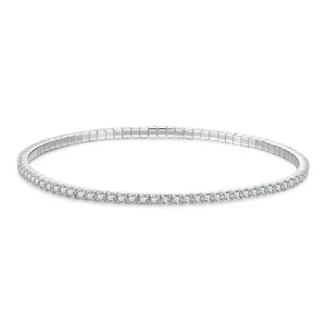 Pandora Style Radiant Full-Pave 925 Srebrna Bransoleta z Cyrkoniami - Platerowana Platyną - BSB220-S (zdjęcie do) Pandora Style Radiant Full-Pave 925 Srebrna Bransoleta z Cyrkoniami - Platerowana Platyną - BSB220-S