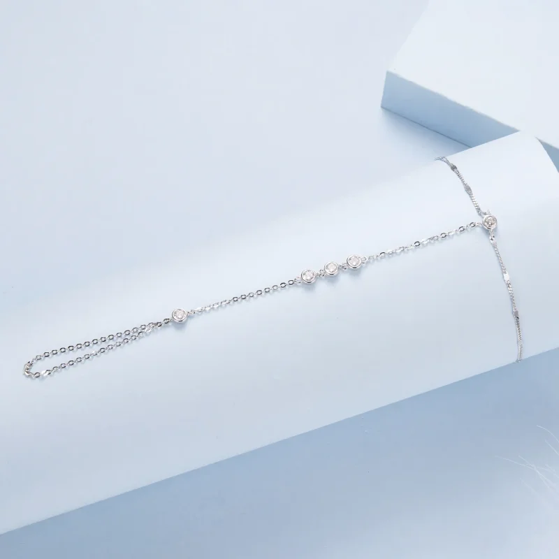 (zdjęcie do) Pandora Style Tassel 925 Srebrna Bransoletka z Cyrkoniami - Platerowana Platyną - Wyświetl 2
