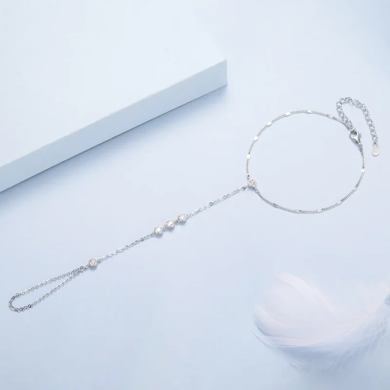 (zdjęcie do) Pandora Style Tassel 925 Srebrna Bransoletka z Cyrkoniami - Platerowana Platyną - Wyświetl 3