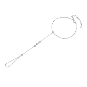 (zdjęcie do) Pandora Style Tassel 925 Srebrna Bransoletka z Cyrkoniami - Platerowana Platyną - BSB221