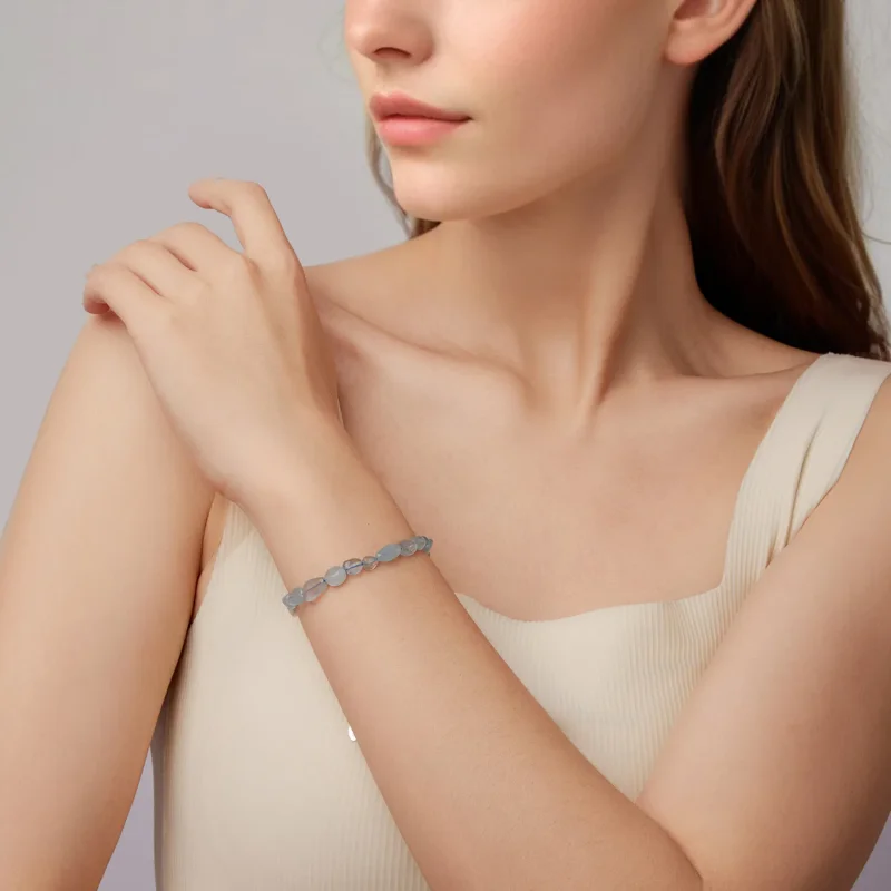 (zdjęcie do) Pandora Style 925 Srebro Próba Platerowane Platyną Niebieski Kryształ Bransoletk - Wyświetl 6
