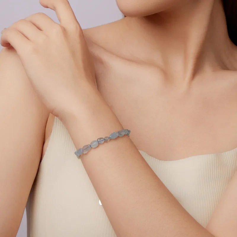 (zdjęcie do) Pandora Style 925 Srebro Próba Platerowane Platyną Niebieski Kryształ Bransoletk - Wyświetl 7