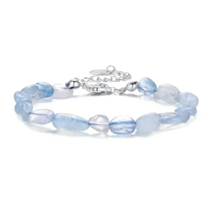 (zdjęcie do) Pandora Style 925 Srebro Próba Platerowane Platyną Niebieski Kryształ Bransoletka - BSB223