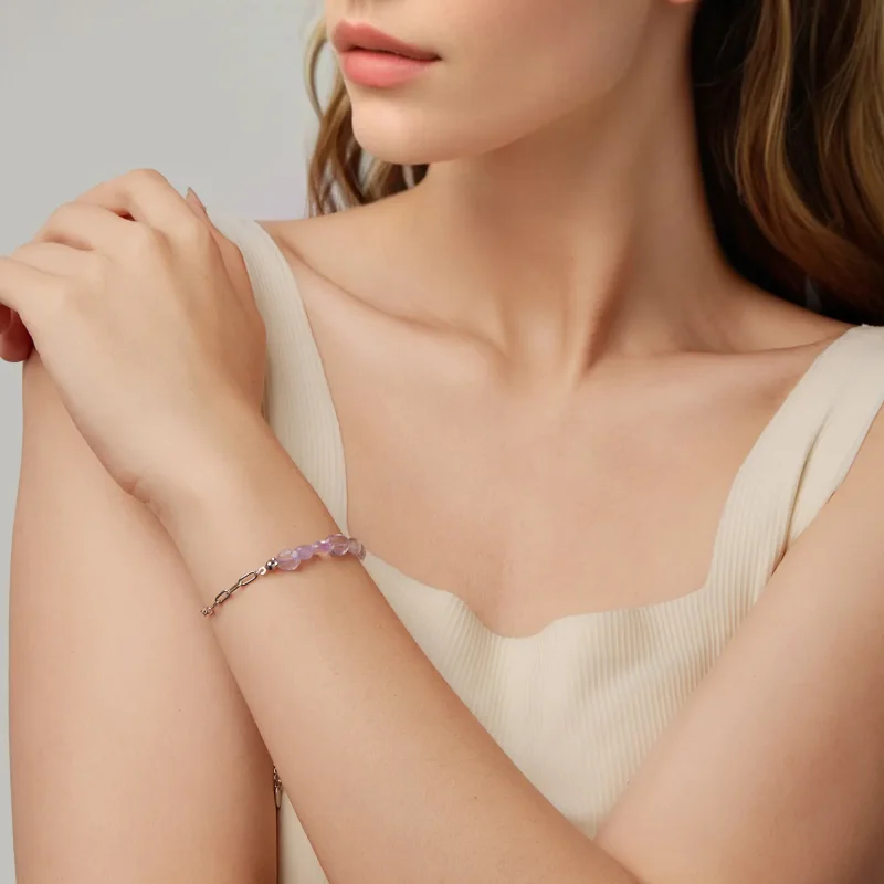 (zdjęcie do) Pandora Style 925 Srebro Próby 925 z Powłoką Platynową Bransoletka z Kryształem - Wyświetl 5