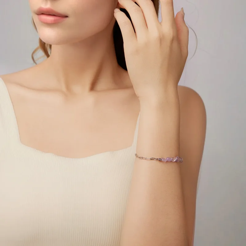 (zdjęcie do) Pandora Style 925 Srebro Próby 925 z Powłoką Platynową Bransoletka z Kryształem - Wyświetl 6
